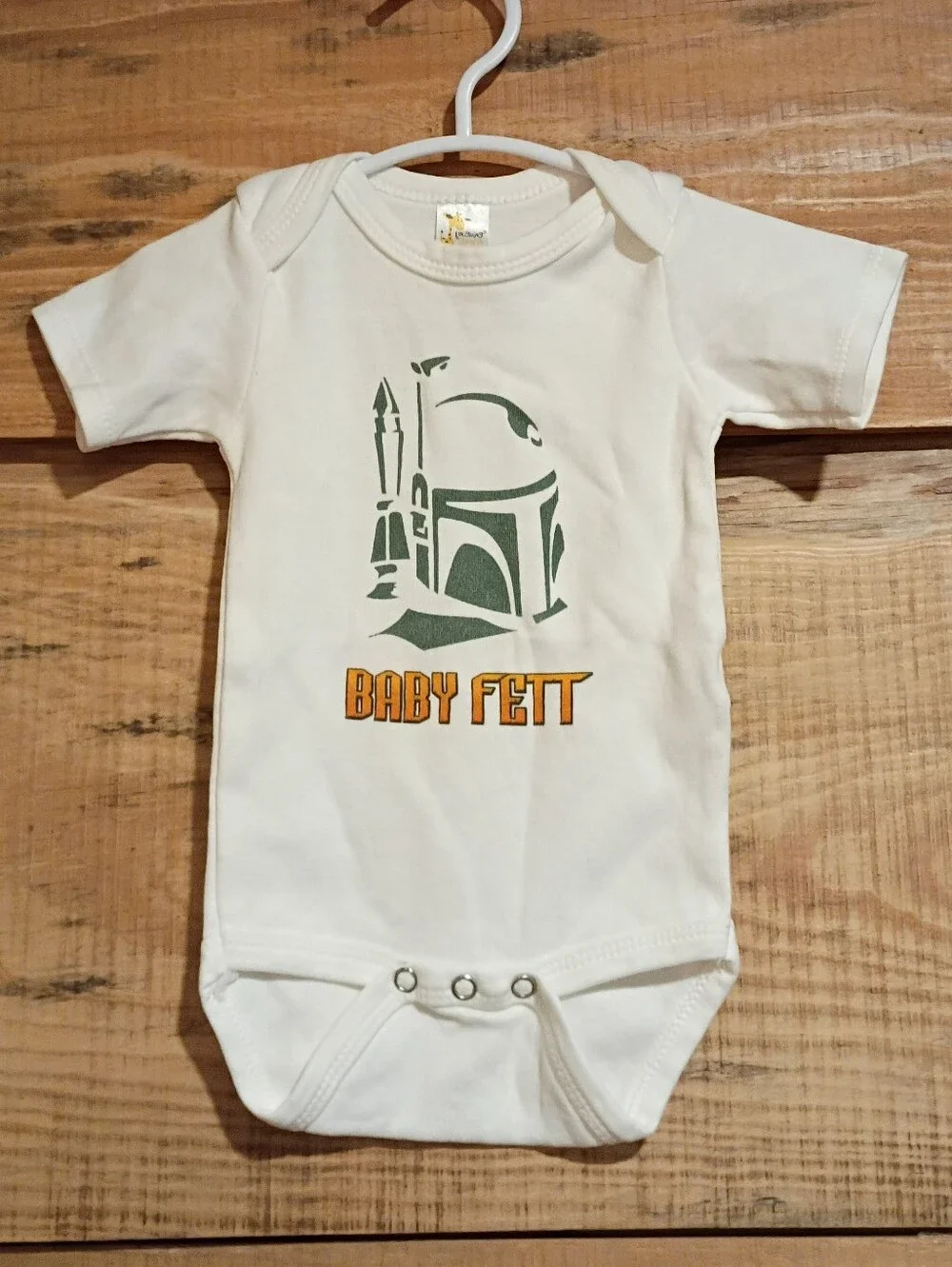 Star Wars Baby One-Piece Bodysuit with Green Helmet Graphic - Baby Fett Boba